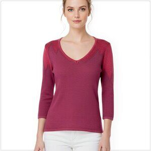 Versace Versus Gianni Vintage Mauve Purple Pink V-neck Mohair Wool Sweater 38